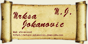 Mrkša Jokanović vizit kartica